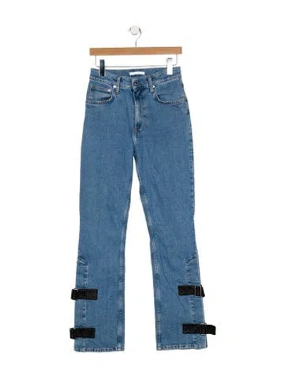 Pre-owned Helmut Lang High-rise Straight Leg Jeans In Blue