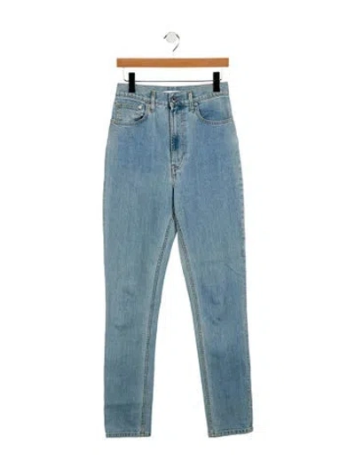 Pre-owned Helmut Lang High-rise Straight Leg Jeans In Blue
