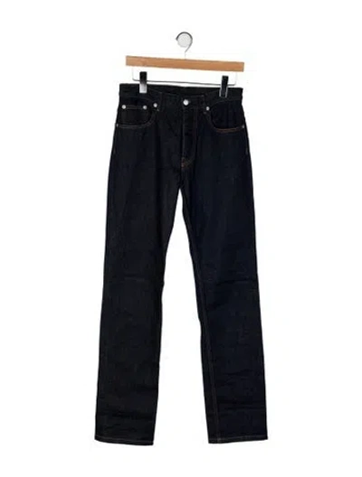 Pre-owned Helmut Lang High-rise Straight Leg Jeans In Blue