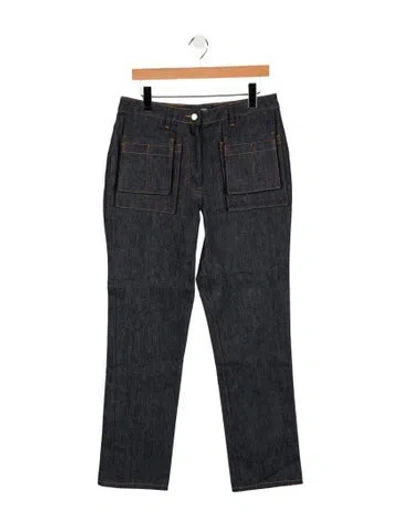 Pre-owned Helmut Lang High-rise Straight Leg Jeans In Blue