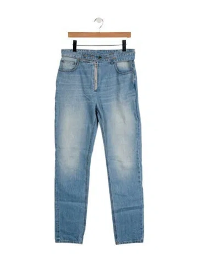 Pre-owned Helmut Lang High-rise Straight Leg Jeans In Blue