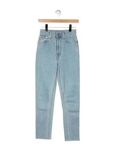 Pre-owned Helmut Lang High-rise Straight Leg Jeans In Blue