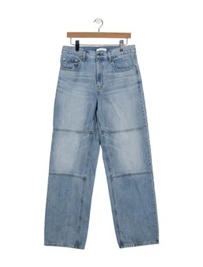 Pre-owned Helmut Lang High-rise Straight Leg Jeans In Blue