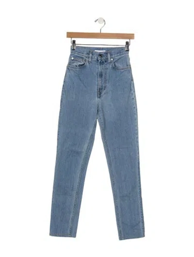 Pre-owned Helmut Lang High-rise Straight Leg Jeans In Blue