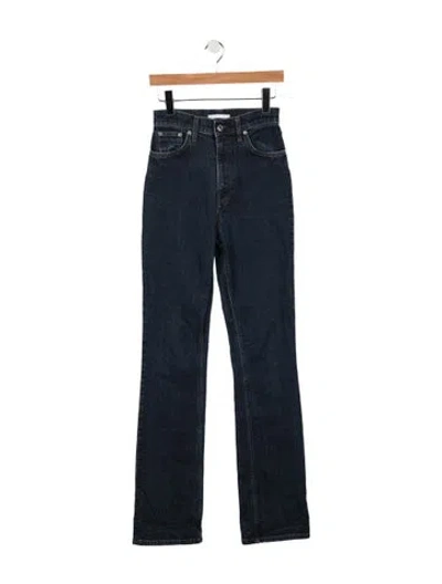 Pre-owned Helmut Lang High-rise Straight Leg Jeans In Blue