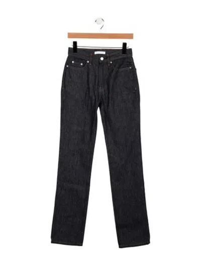 Pre-owned Helmut Lang High-rise Straight Leg Jeans In Blue