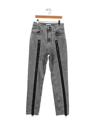 Pre-owned Helmut Lang High-rise Straight Leg Jeans In Gray