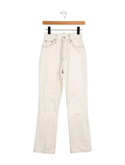 Pre-owned Helmut Lang High-rise Straight Leg Jeans In Neutral