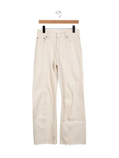 Pre-owned Helmut Lang High-rise Straight Leg Jeans In Neutrals