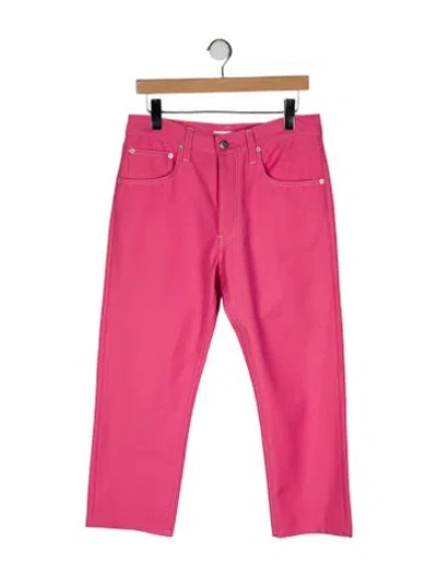Pre-owned Helmut Lang High-rise Straight Leg Jeans In Pink