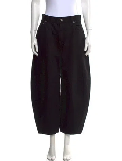 Pre-owned Helmut Lang High-rise Wide Leg Jeans In Black