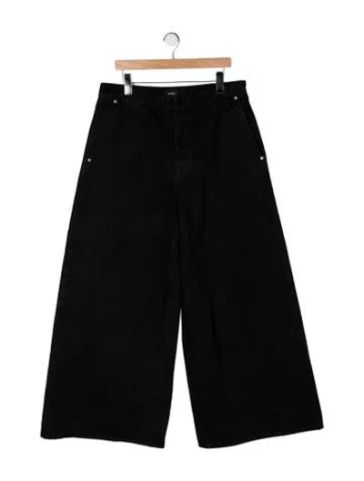 Pre-owned Helmut Lang High-rise Wide Leg Jeans In Black