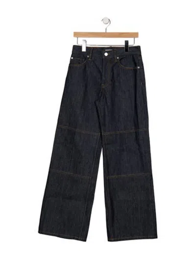 Pre-owned Helmut Lang High-rise Wide Leg Jeans In Black