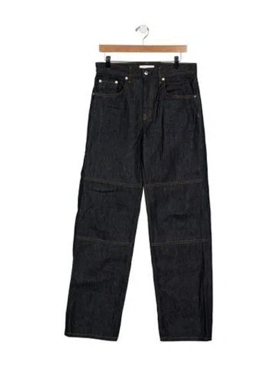 Pre-owned Helmut Lang High-rise Wide Leg Jeans In Blue