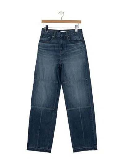 Pre-owned Helmut Lang High-rise Wide Leg Jeans In Blue