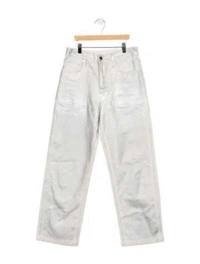 Pre-owned Helmut Lang High-rise Wide Leg Jeans In Blue