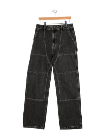 Pre-owned Helmut Lang High-rise Wide Leg Jeans In Gray