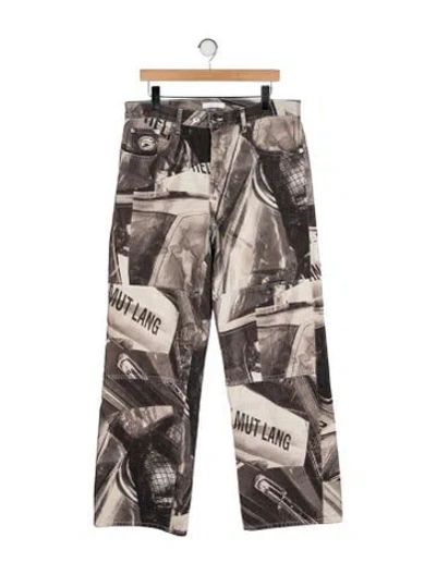 Pre-owned Helmut Lang High-rise Wide Leg Jeans In Neutral