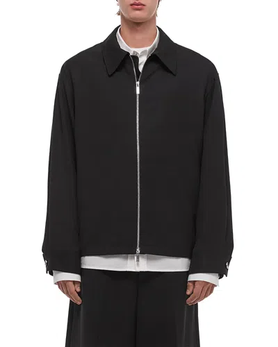 Helmut Lang Wool Gabardine Jacket In Black