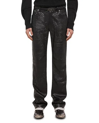 HELMUT LANG HOLE PUNCH LEATHER WORKER PANTS