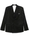 Helmut Lang Hole-punched Blazer In Black