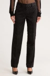 Helmut Lang Hole Punched Car Trouser Pants In Black