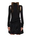Helmut Lang Hollowed-out Long-sleeved T-shirt In Black