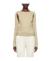 Helmut Lang Hollowed-out Sweater In Brown