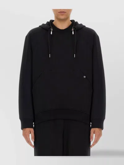 Helmut Lang Hoodie With Drawstring Hood And Kangaroo Pocket In Black