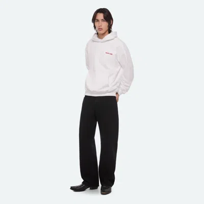 Helmut Lang Horse Race Hoodie In Optic White