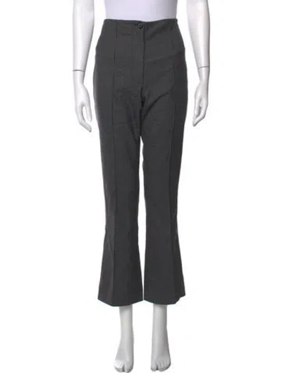 Pre-owned Helmut Lang Houndstooth Print Flared Pants In Grey