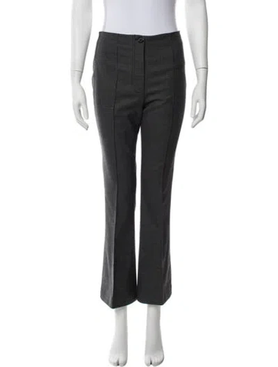 Pre-owned Helmut Lang Houndstooth Print Flared Pants In Grey
