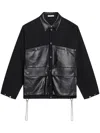 Helmut Lang Men's Cotton And Leather Hunting Jacket In Black