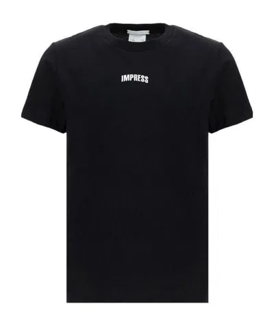Helmut Lang Impress Logo-print Cotton T-shirt In Black