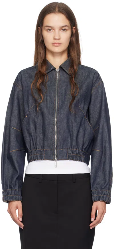 Helmut Lang Indigo Apex Denim Jacket In Raw Indigo