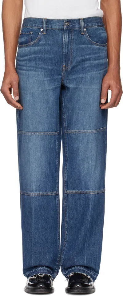 Helmut Lang Indigo Carpenter Jeans In Tinted Indigo - 2b9