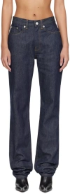 Helmut Lang Indigo Slim Jeans In Raw Indigo