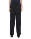 Helmut Lang Inner Gusset Zip Wide Leg Pants In Navy