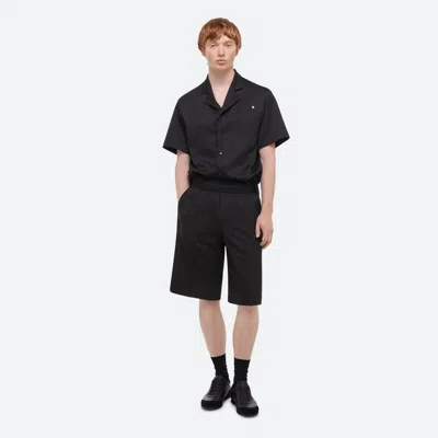 Helmut Lang Jacquard Car Shorts In Black/black