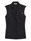 Helmut Lang Modest Single-breasted Wool Vest In Black