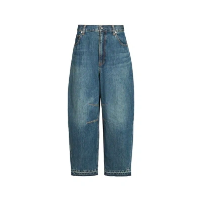 Helmut Lang Jean Ballon Cocoon En Coton In Blue