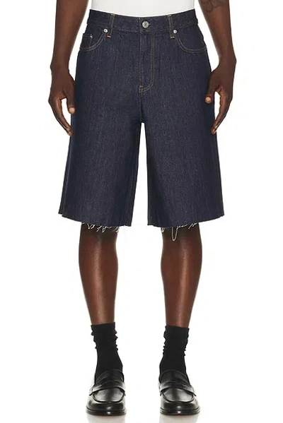 Helmut Lang Jean Short In Rinsed Indigo