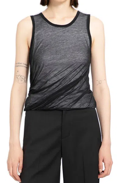 Helmut Lang Women's Bubble Cotton Knit Tank In Black