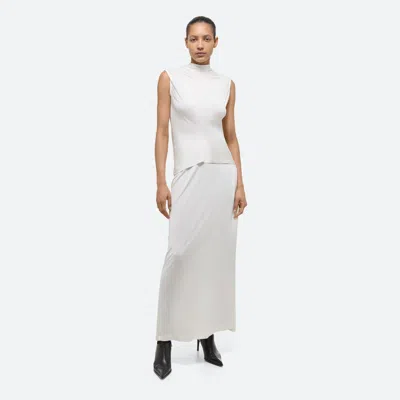 Helmut Lang Jersey Maxi Skirt In White
