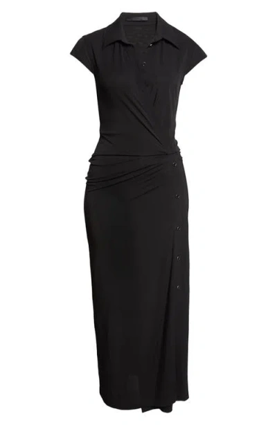 Helmut Lang Jersey Midi Dress In Black