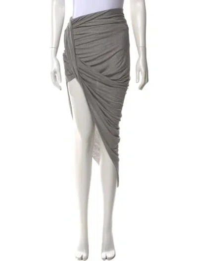 Pre-owned Helmut Lang Jersey Midi Length Skirt In Grey
