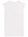Helmut Lang Raised Logo Sleeveless Crew Neck Top In White