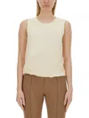 Helmut Lang Jersey Tank Top In Neutral