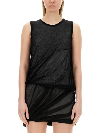 Helmut Lang Jersey Tank Top In Black