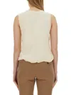 Helmut Lang Jersey Tank Top In Powder
